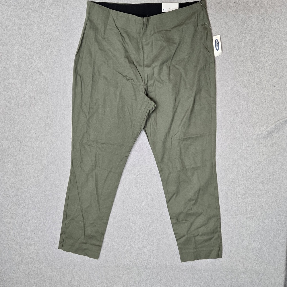 Old Navy Women Pants 16 Green Chino WOW PANT Arugula 26" Inseam NWT